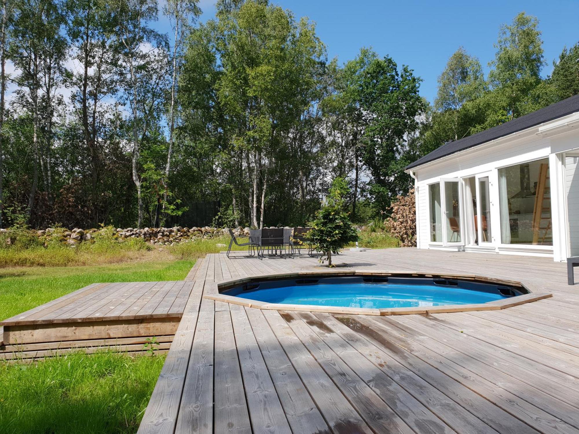 Cabin In The Forest With Spa Bath Västra Torup Kültér fotó